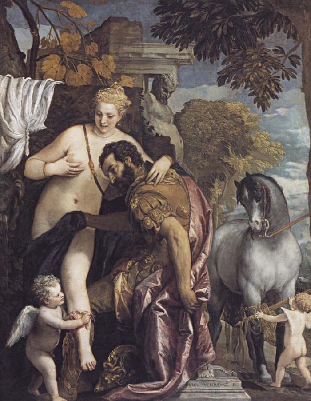 Paolo Veronese Mars and Venus United by Love oil painting image